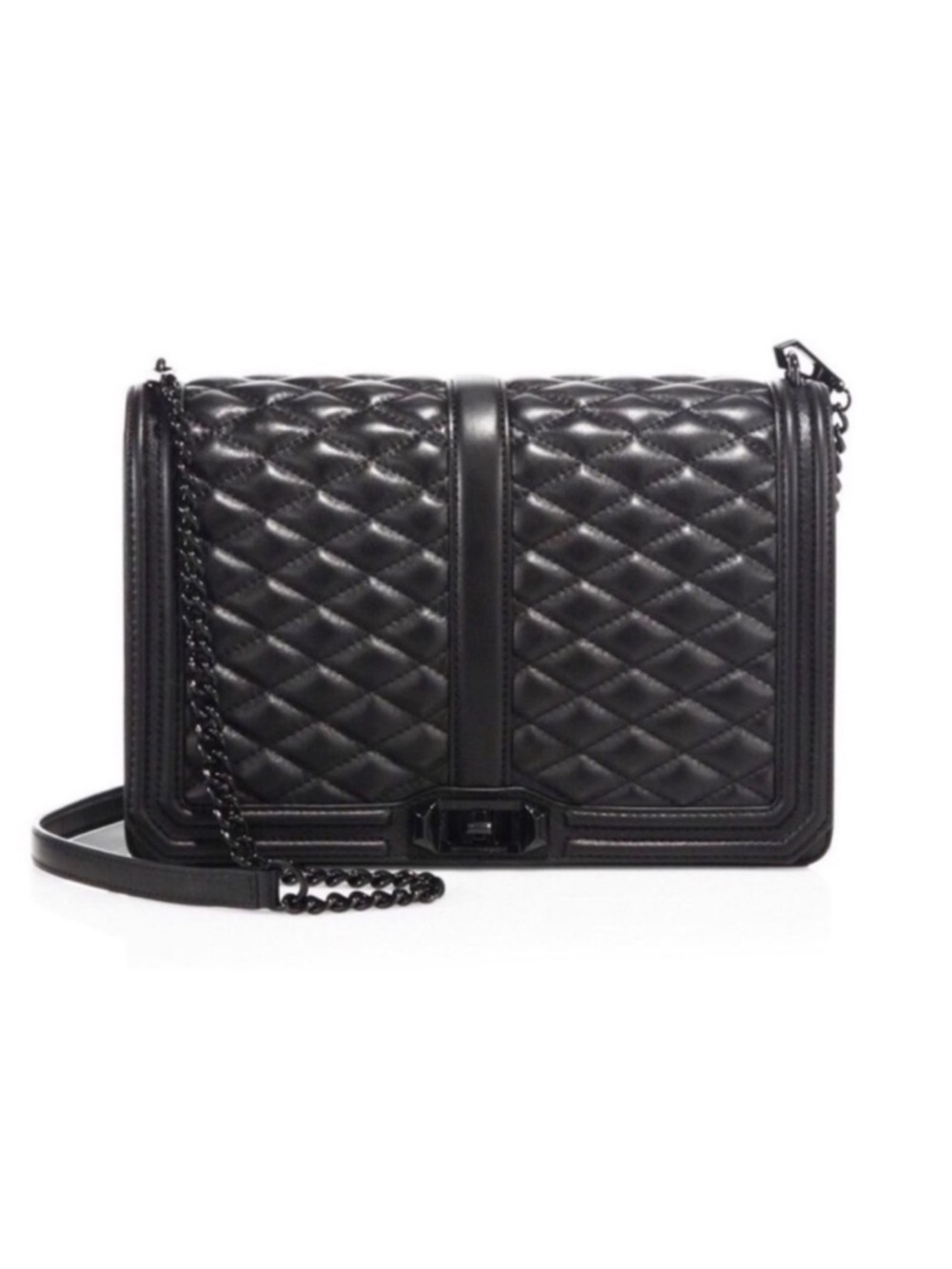 Rebecca Minkoff Quilted Jumbo Love Bag - ALL Black